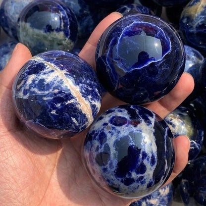 Blue Sodalite Sphere - CrystalHola