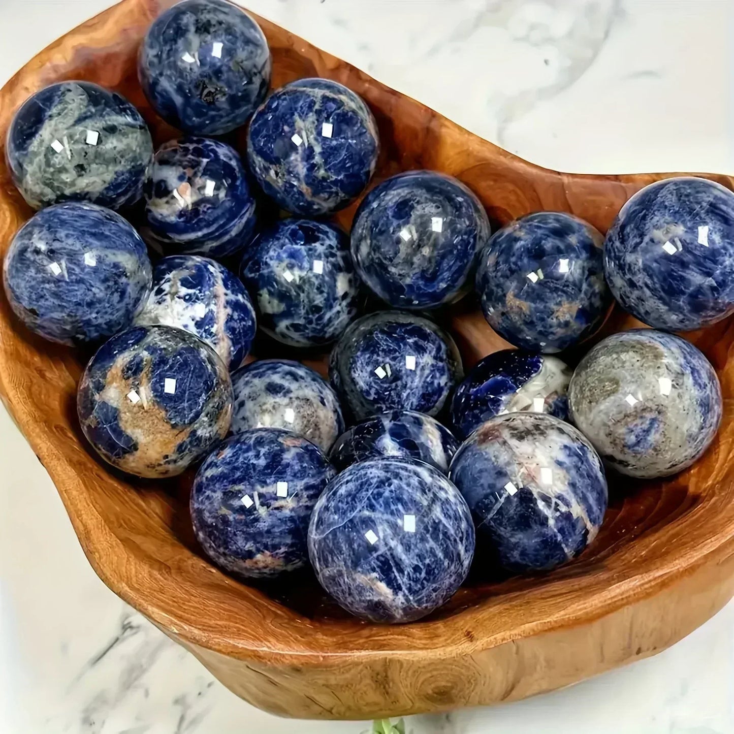 Blue Sodalite Sphere - CrystalHola