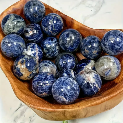 Blue Sodalite Sphere - CrystalHola