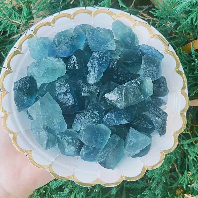 Blue Fluorite Raw Stone|CrystalHola