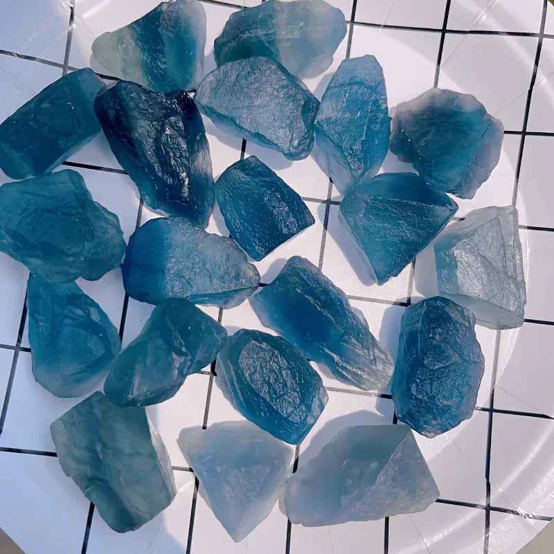 Blue Fluorite Raw Stone|CrystalHola