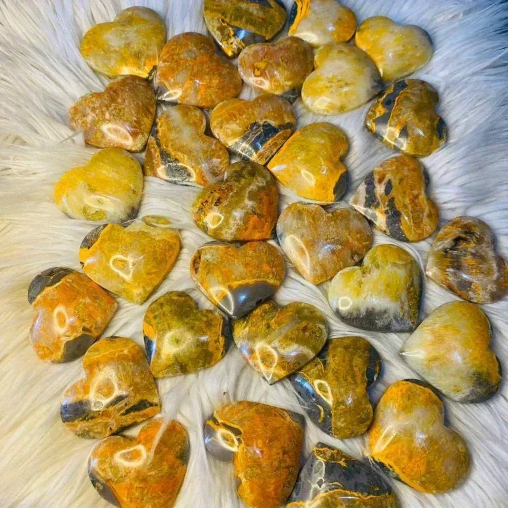 Bumble Bee Jasper Heart - CrystalHola