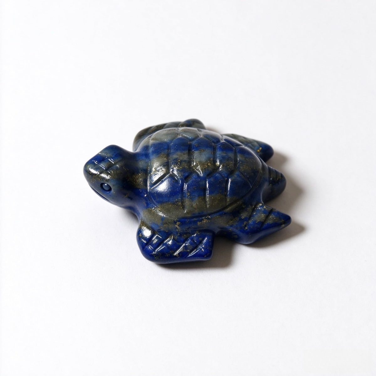 Natural Tiger Eye Sea Turtle Carving for Courage and Longevity