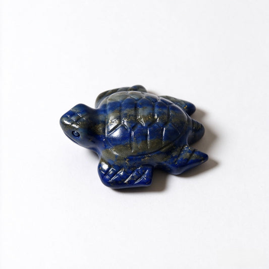 Natural Tiger Eye Sea Turtle Carving for Courage and Longevity