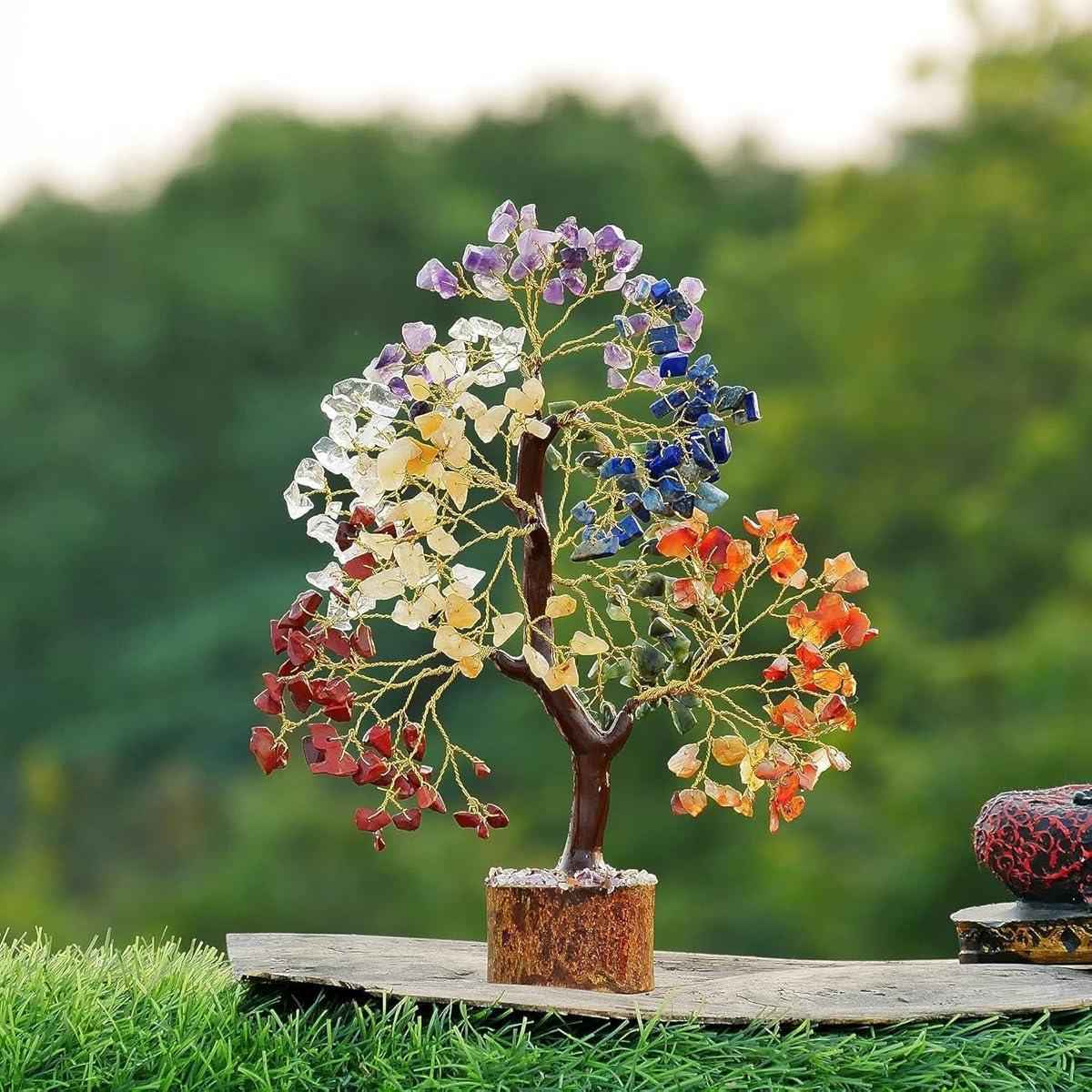 15-30cm Crystal Tree with Colorful Crystal Gravel Base|CrystalHola