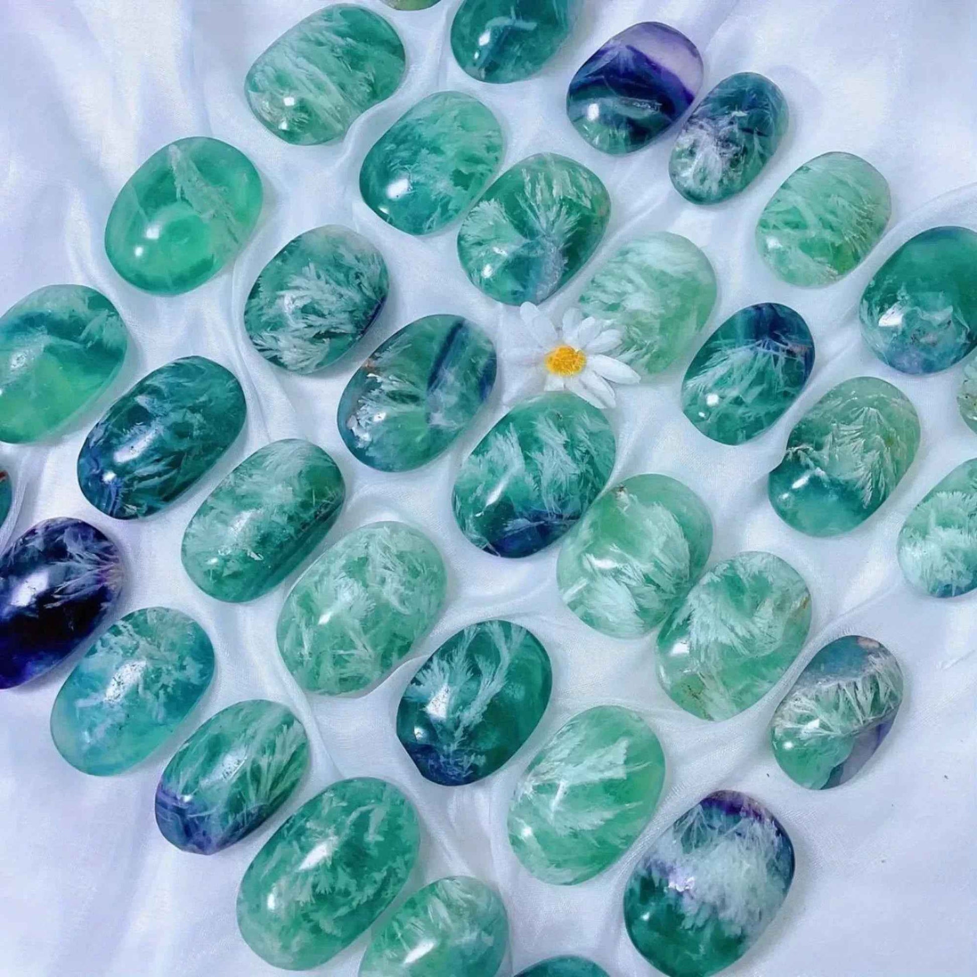 Feather Snowflake Fluorite Palm