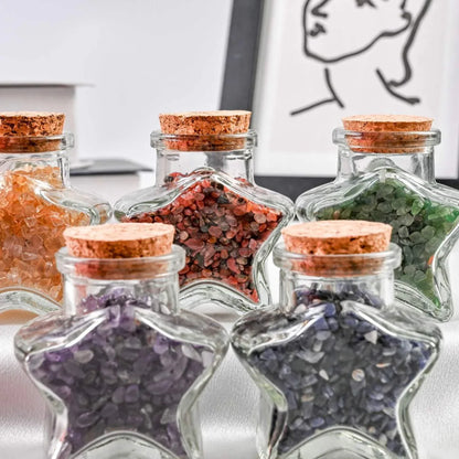 Five-pointed Star Gravel Wishing Bottle - CrystalHola