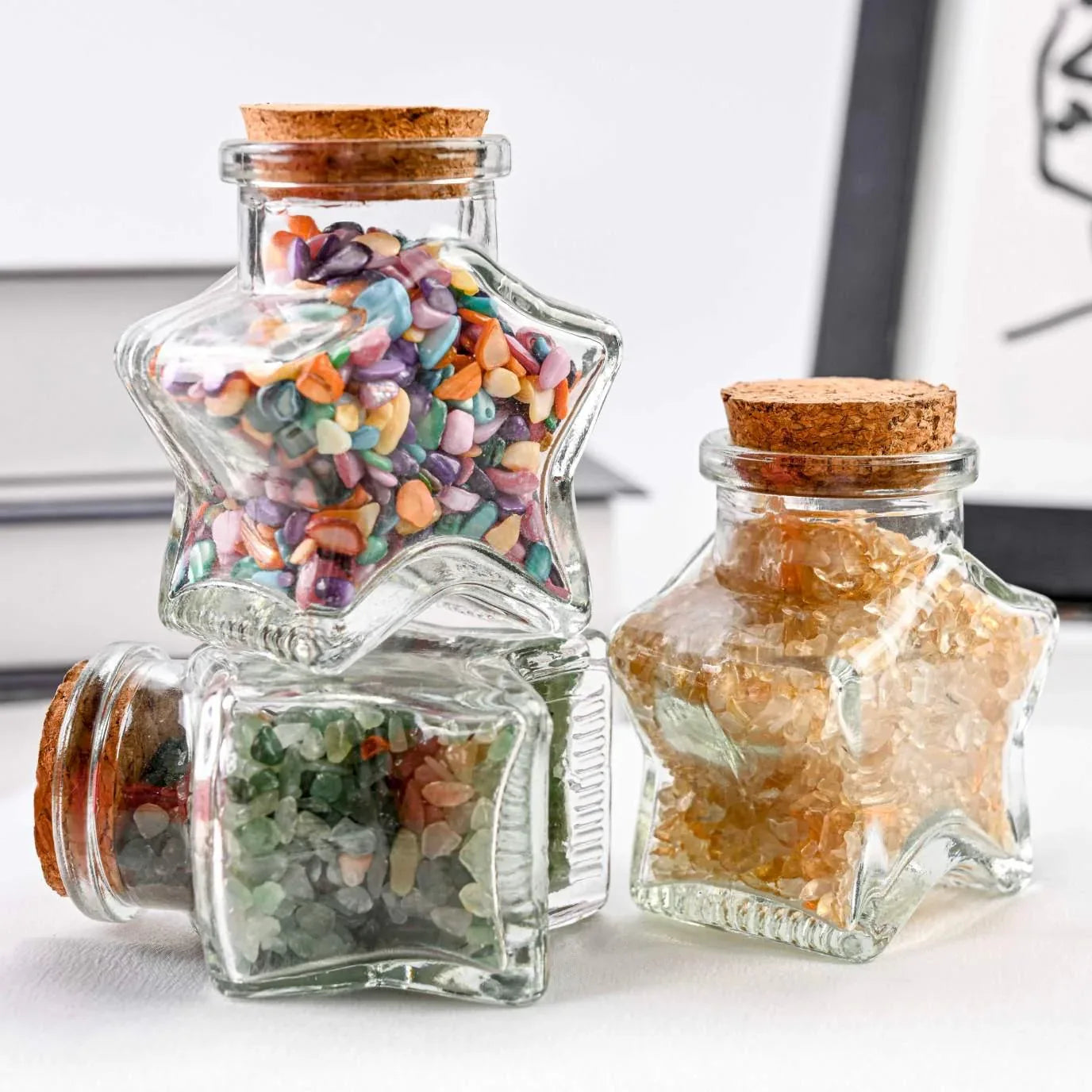 Five-pointed Star Gravel Wishing Bottle - CrystalHola