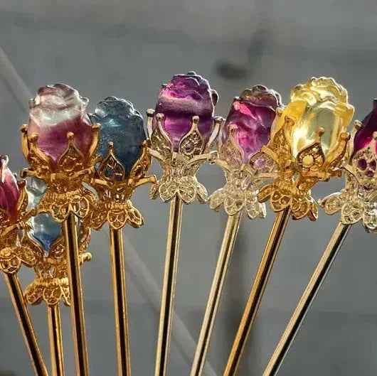 Jewelry Fluorite Hairpin|CrystalHola