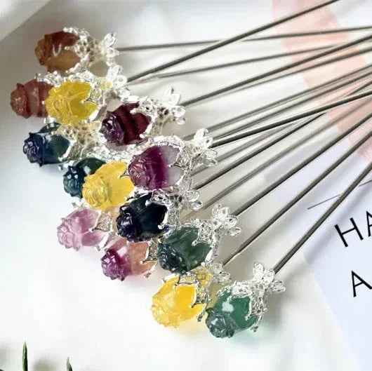 Jewelry Fluorite Hairpin|CrystalHola
