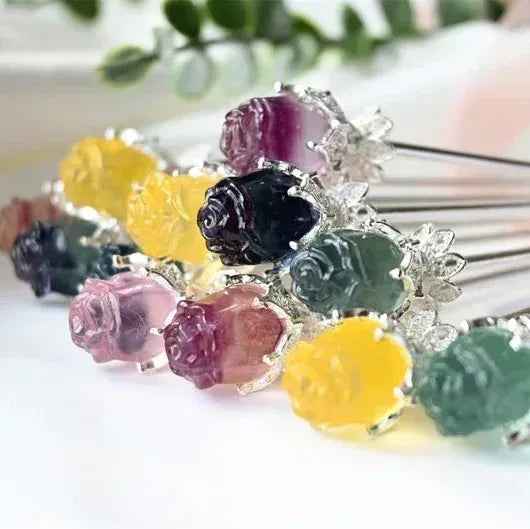 Jewelry Fluorite Hairpin|CrystalHola