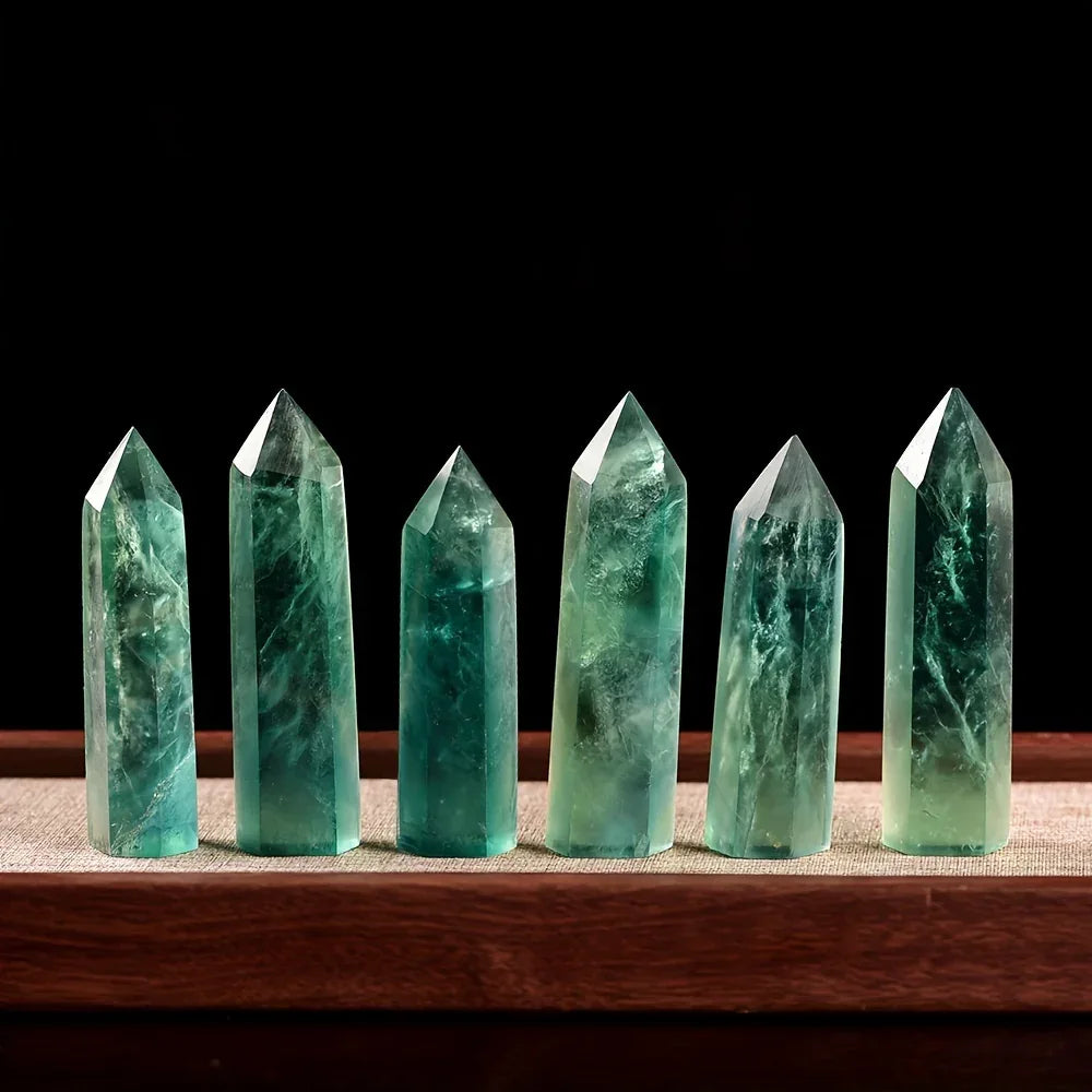 Green Fluorite Point - CrystalHola