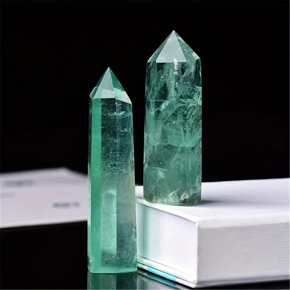 Green Fluorite Point - CrystalHola