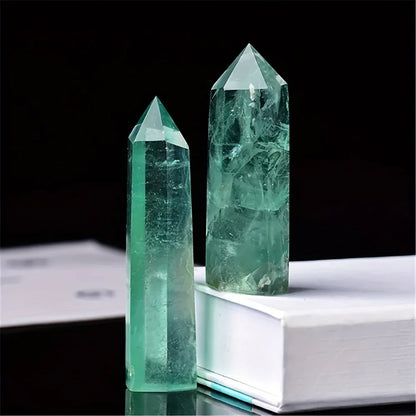 Green Fluorite Point - CrystalHola