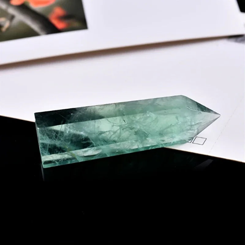 Green Fluorite Point - CrystalHola