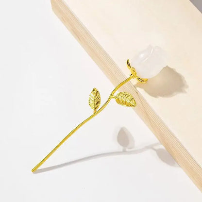Crystal Rose Flower Carving