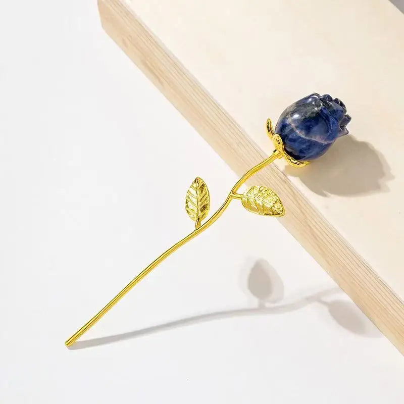 Crystal Rose Flower Carving