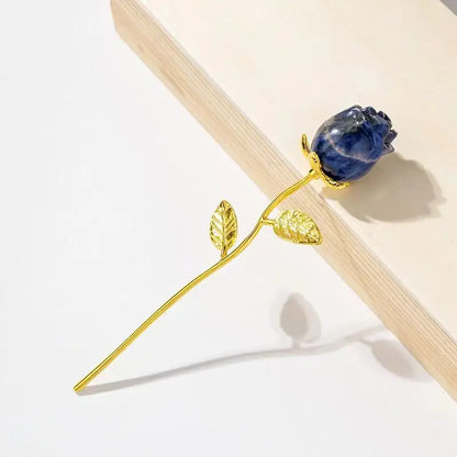 Crystal Rose Flower Carving