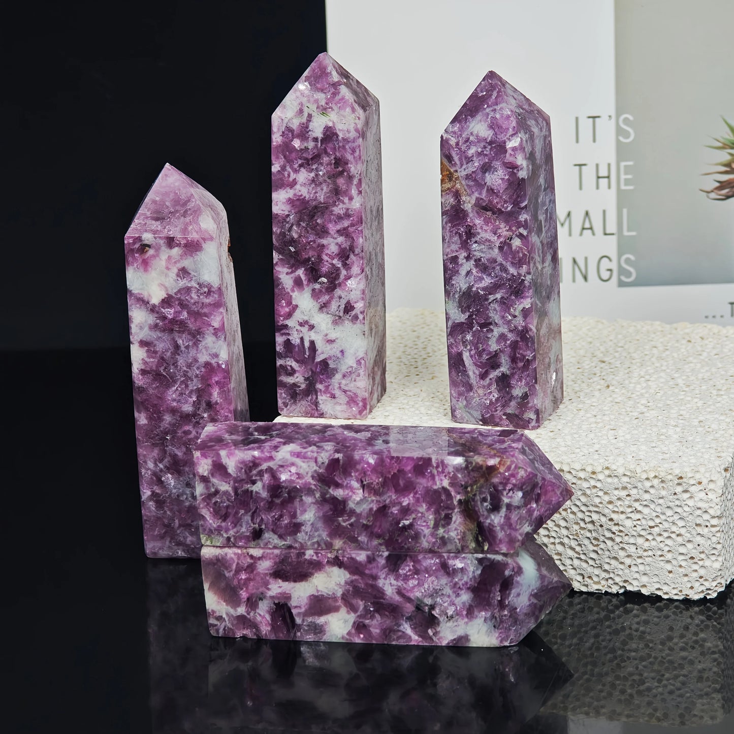 Wholesale Natural Purple Mica square Pillar quote-only