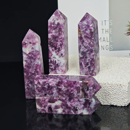 Wholesale Natural Purple Mica square Pillar quote-only