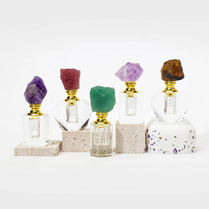 Crystal Raw Stone Perfume Bottle Cap