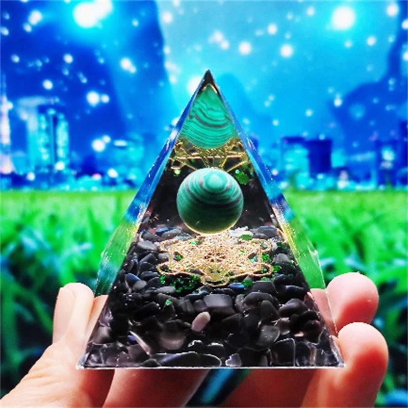 Crystal Pyramid Zodiac Orgonite
