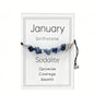 Natural Crystal Chip Birth Month Bracelet