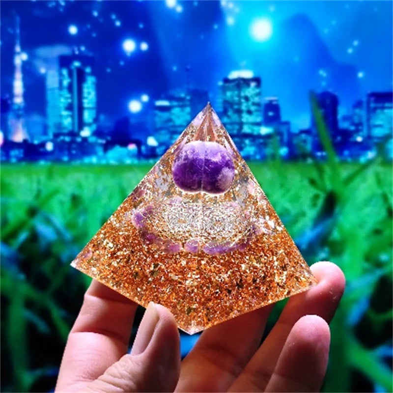 Crystal Pyramid Zodiac Orgonite