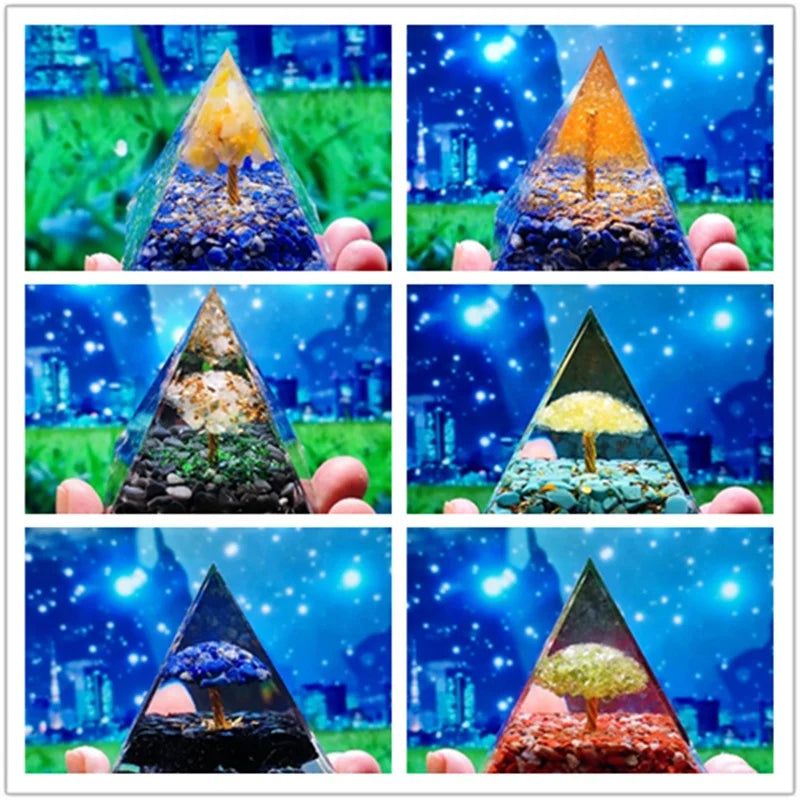 Crystal Pyramid Zodiac Orgonite