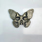 Silver & Golden Obsidian  Skulls Butterfly Carving