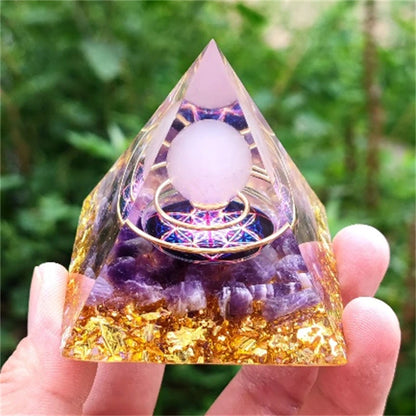 Crystal Pyramid Zodiac Orgonite