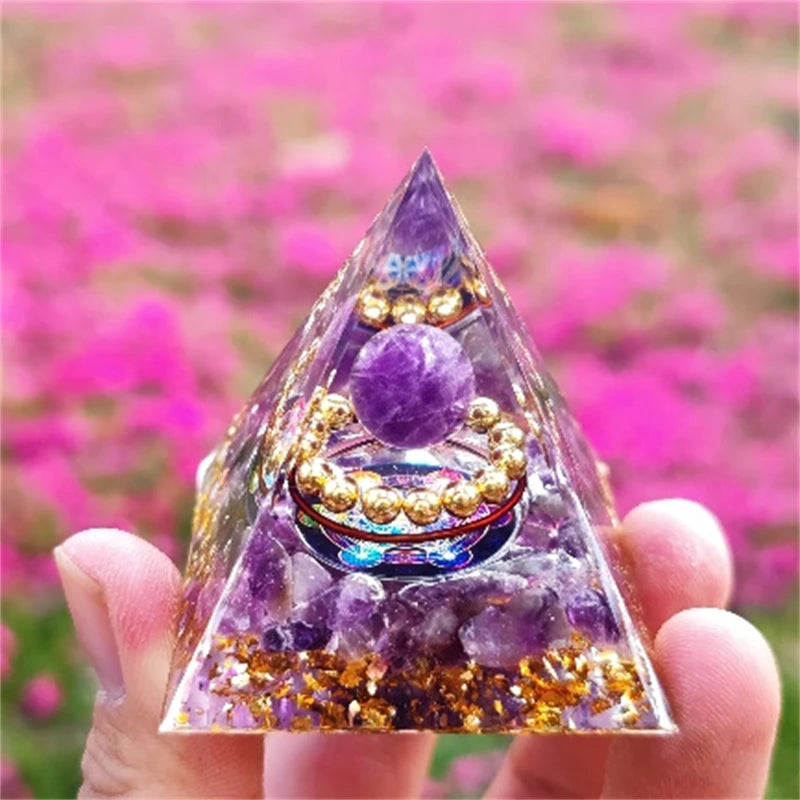 Crystal Pyramid Zodiac Orgonite