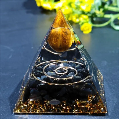 Crystal Pyramid Zodiac Orgonite