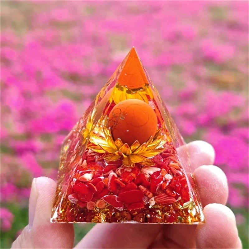 Crystal Pyramid Zodiac Orgonite