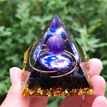 Crystal Pyramid Zodiac Orgonite