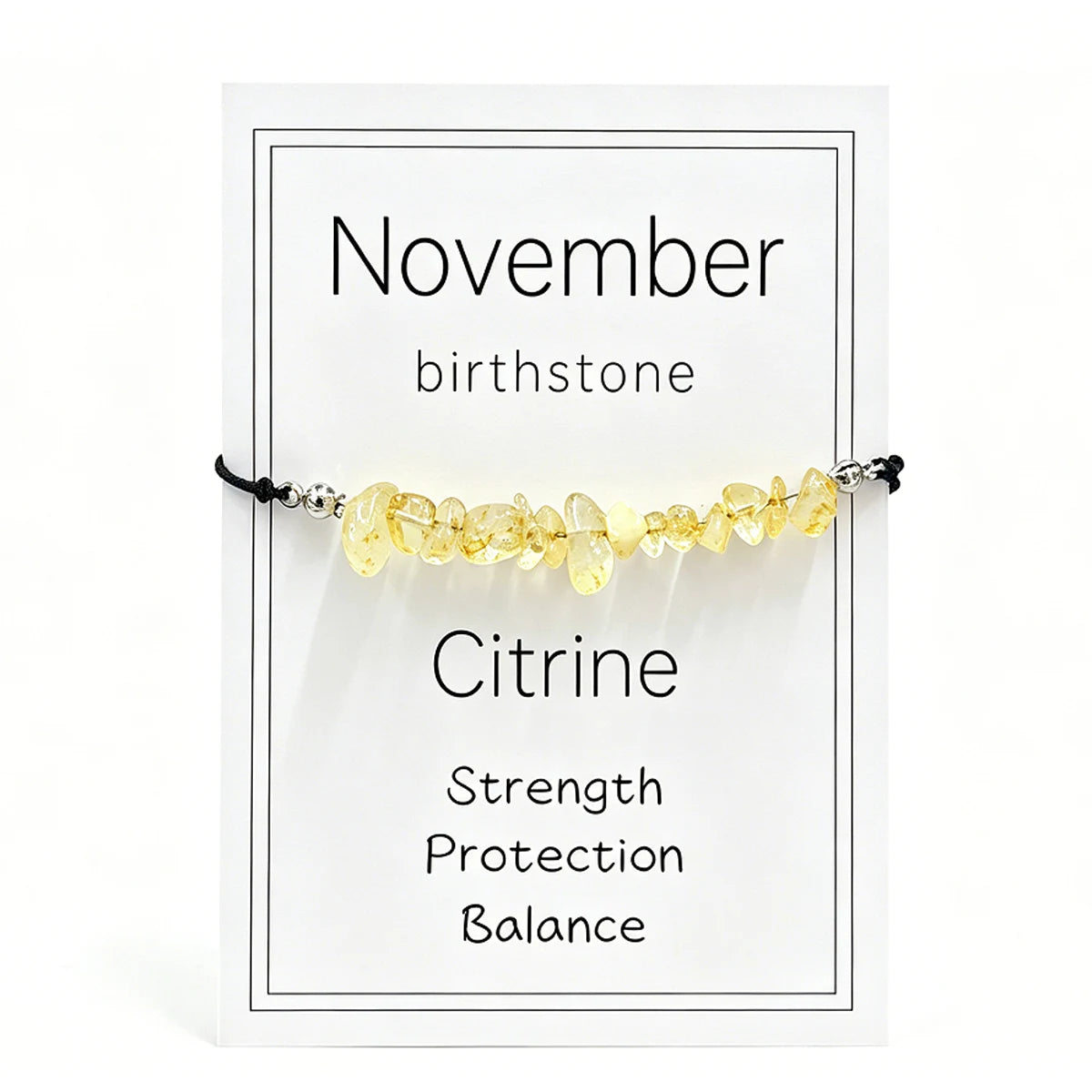 Natural Crystal Chip Birth Month Bracelet