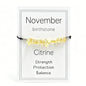 Natural Crystal Chip Birth Month Bracelet