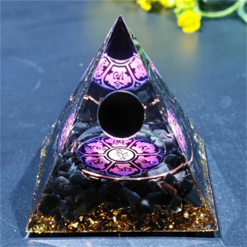 Crystal Pyramid Zodiac Orgonite