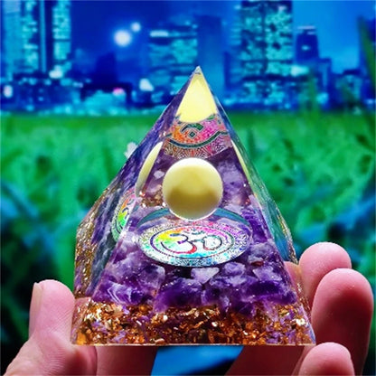 Crystal Pyramid Zodiac Orgonite