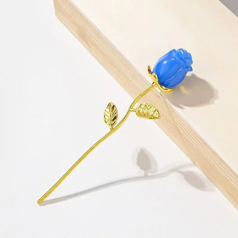 Crystal Rose Flower Carving