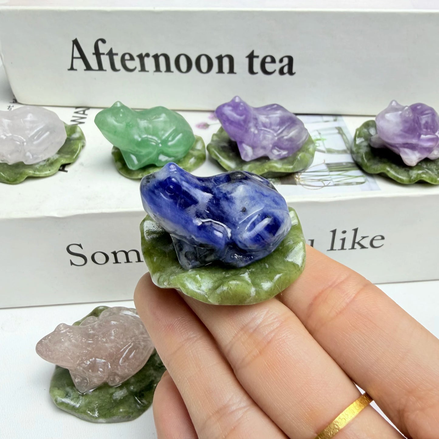 Crystal Frog Figurine Carving