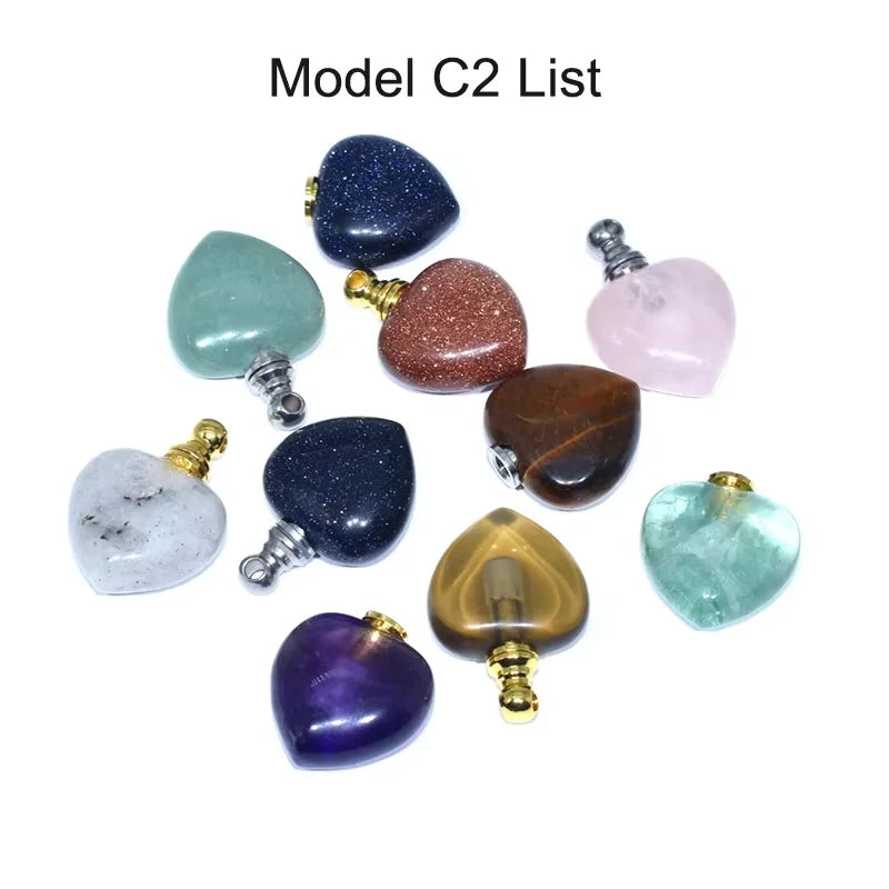 DIY  Gemstone Perfume Bottle Pendant