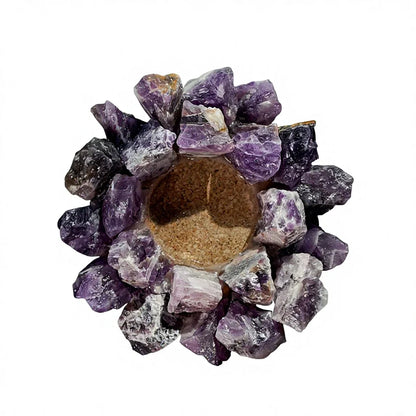 Crystal Raw Stone Candle Holder