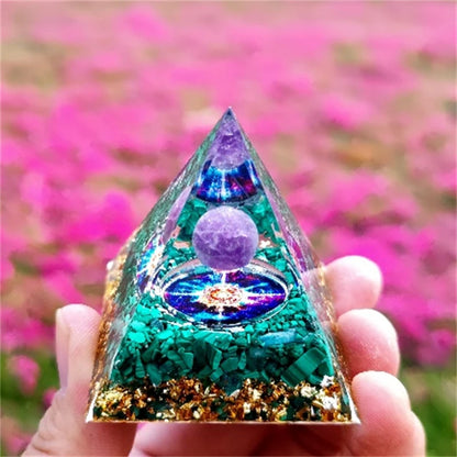 Crystal Pyramid Zodiac Orgonite