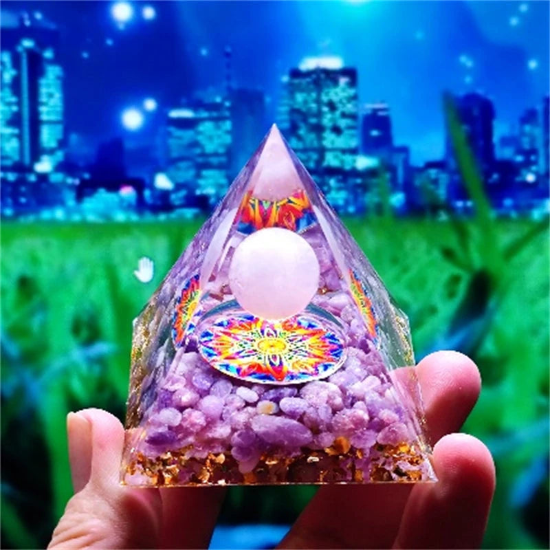 Crystal Pyramid Zodiac Orgonite