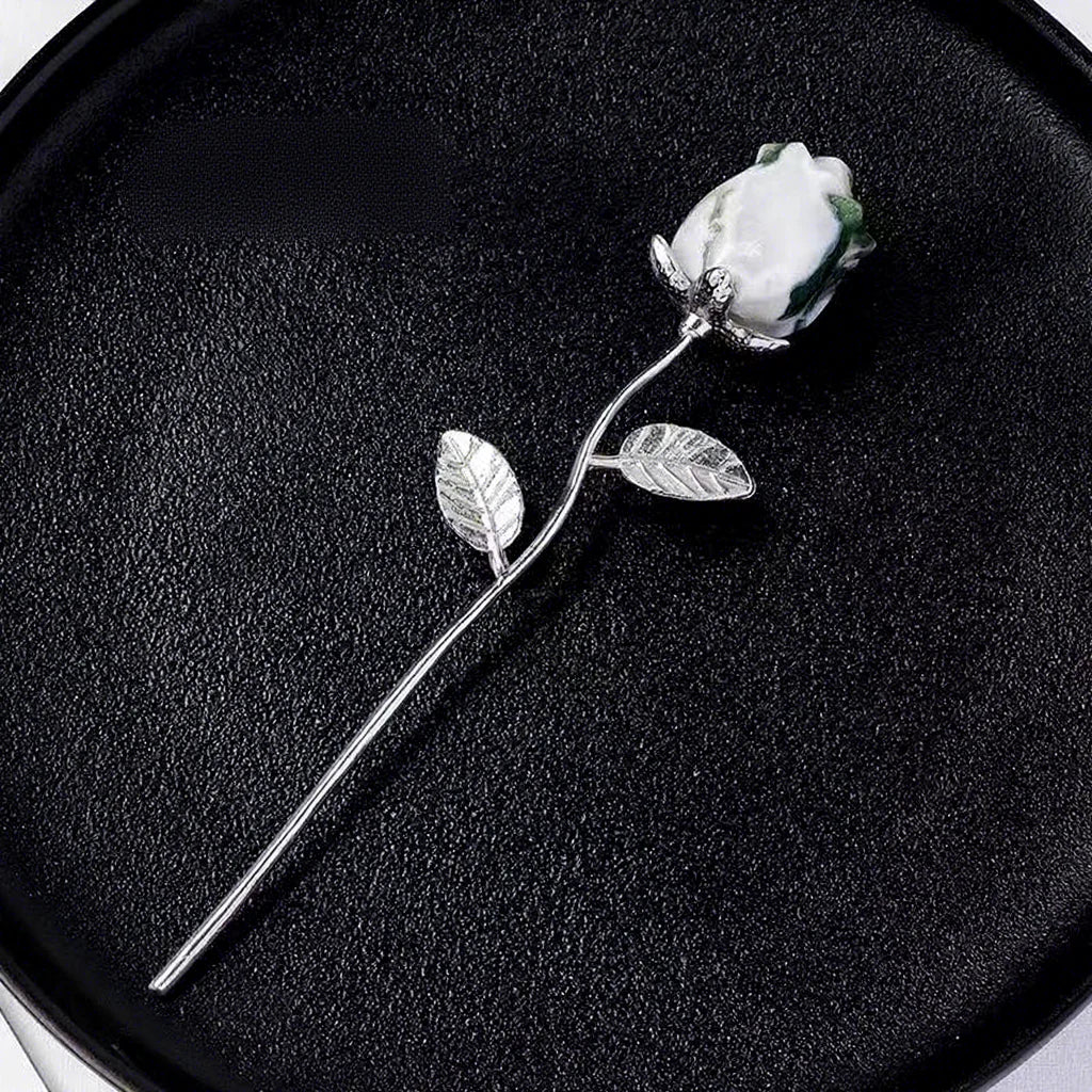 Crystal Rose Flower Carving