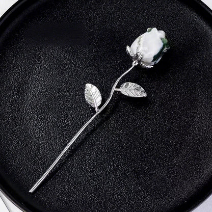 Crystal Rose Flower Carving
