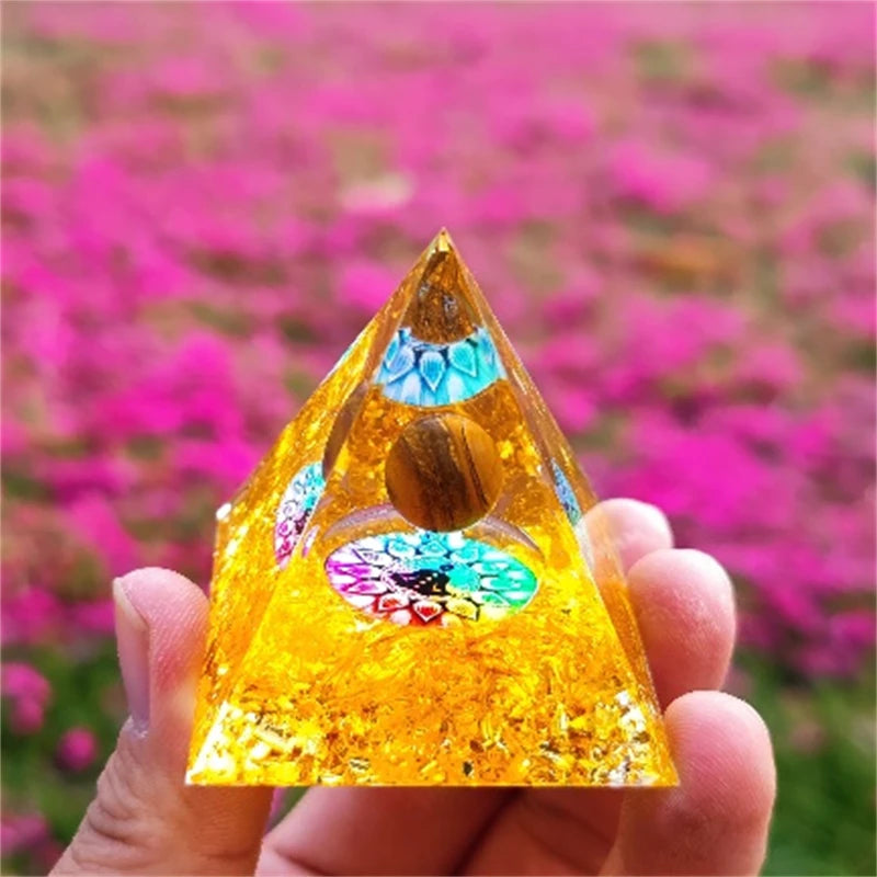 Crystal Pyramid Zodiac Orgonite