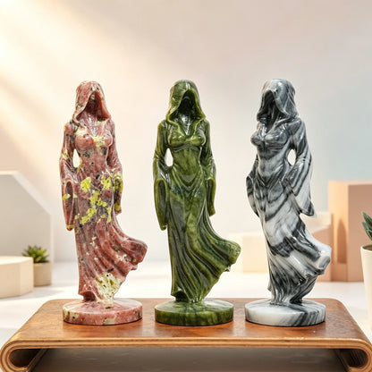 Crystal Witch Figurine  Statue Carving