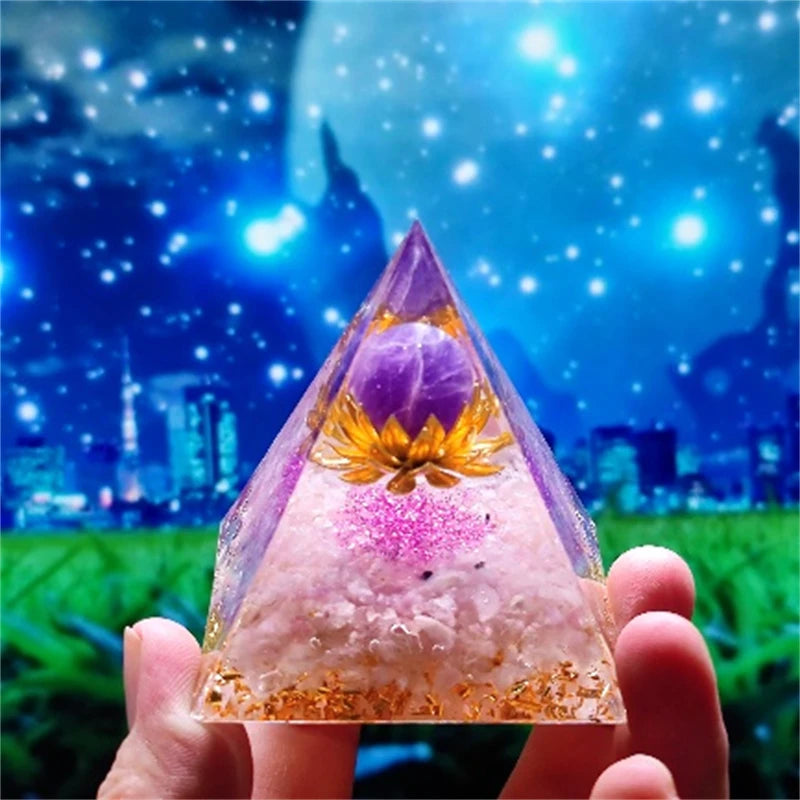 Crystal Pyramid Zodiac Orgonite